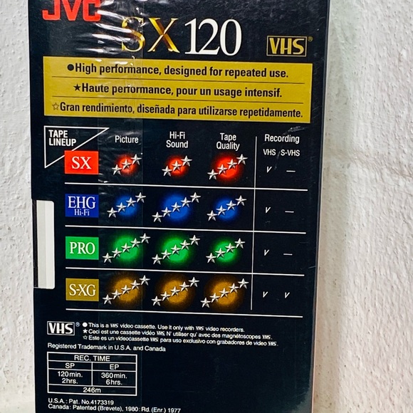 VHS Blank Video Tapes T120 Maxwell, JVC and RCA new in package of 6 - Picture 7 of 9